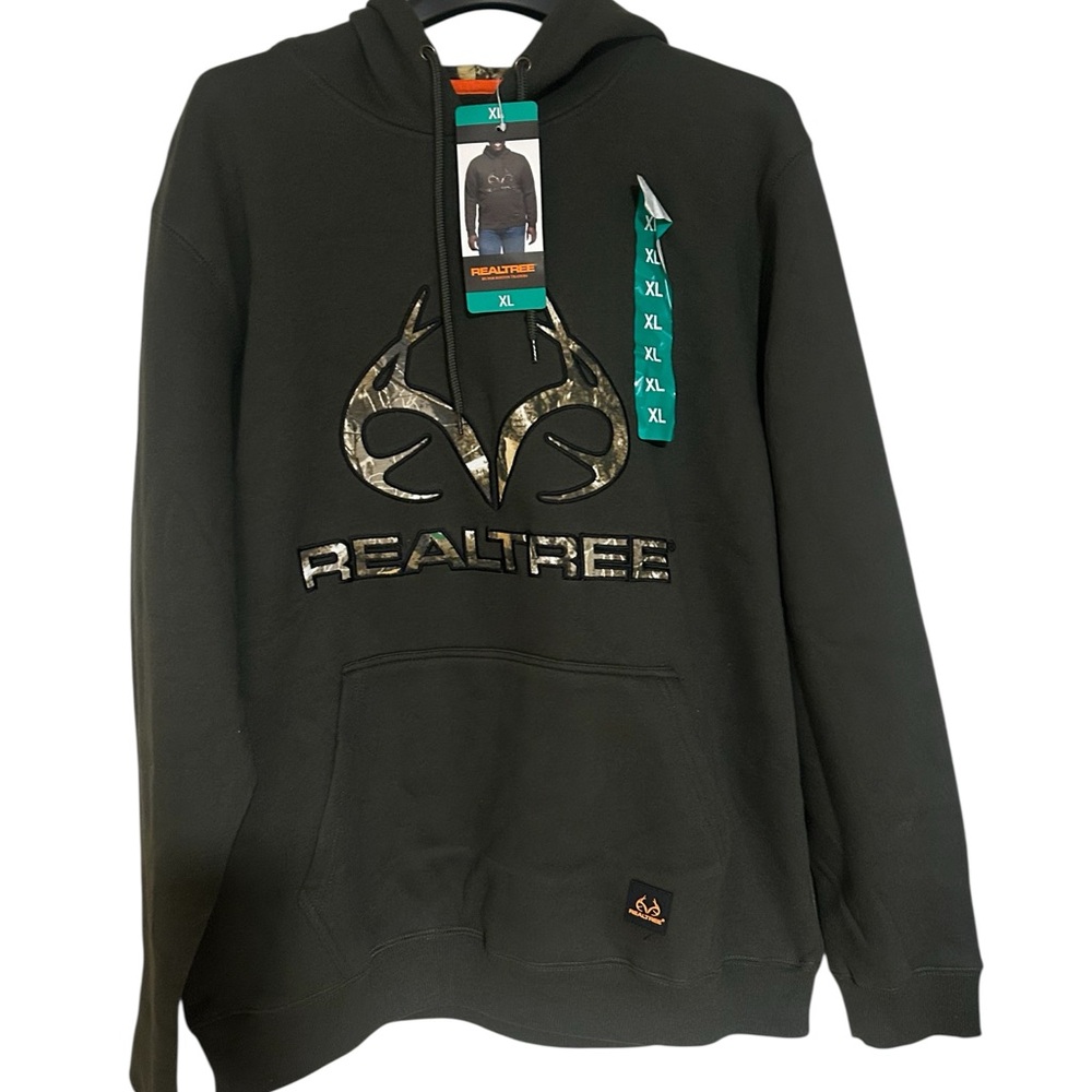 Realtree Men's Dark Green Logo Hoodie